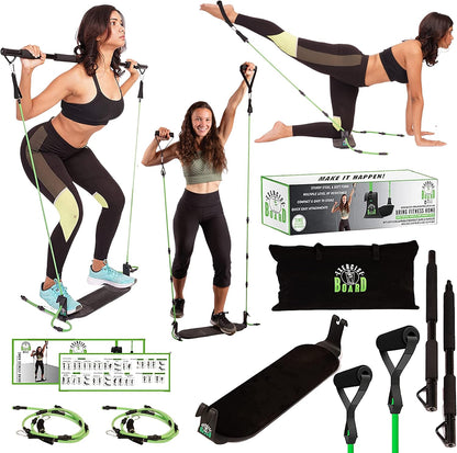 Portable Exercise Equipment for Home Workouts with Best Workout Accessories for Exercise & Fitness Home Gyms- Board,Bar,Resistance Bands Full Body Workout Machine & More at Home Gym Equipment Machines