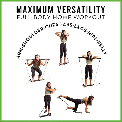Portable Exercise Equipment for Home Workouts with Best Workout Accessories for Exercise & Fitness Home Gyms- Board,Bar,Resistance Bands Full Body Workout Machine & More at Home Gym Equipment Machines