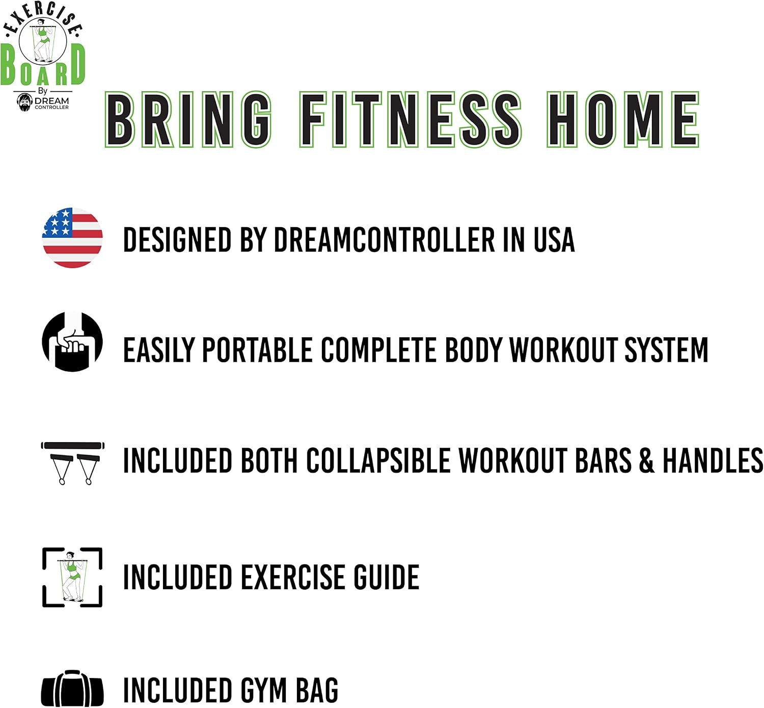 Portable Exercise Equipment for Home Workouts with Best Workout Accessories for Exercise & Fitness Home Gyms- Board,Bar,Resistance Bands Full Body Workout Machine & More at Home Gym Equipment Machines