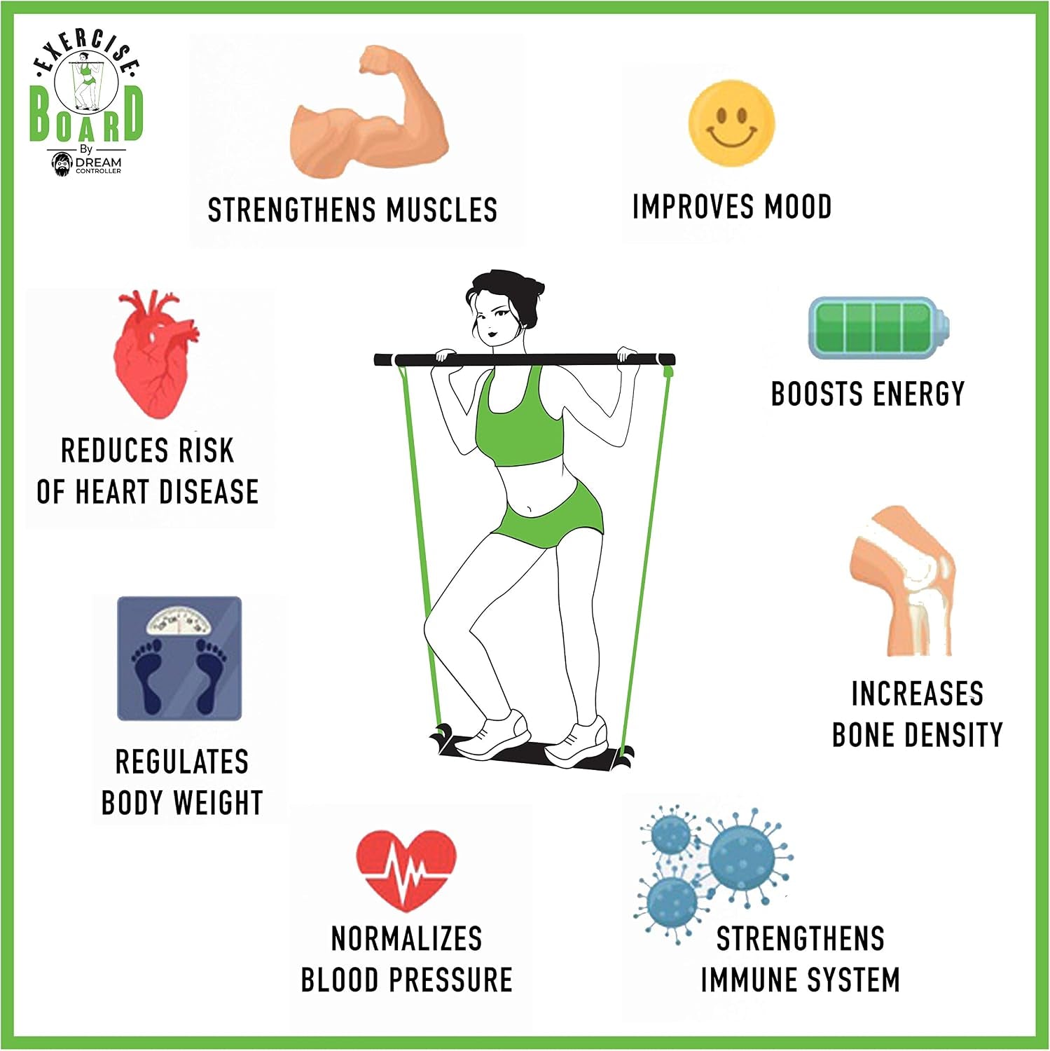 Portable Exercise Equipment for Home Workouts with Best Workout Accessories for Exercise & Fitness Home Gyms- Board,Bar,Resistance Bands Full Body Workout Machine & More at Home Gym Equipment Machines