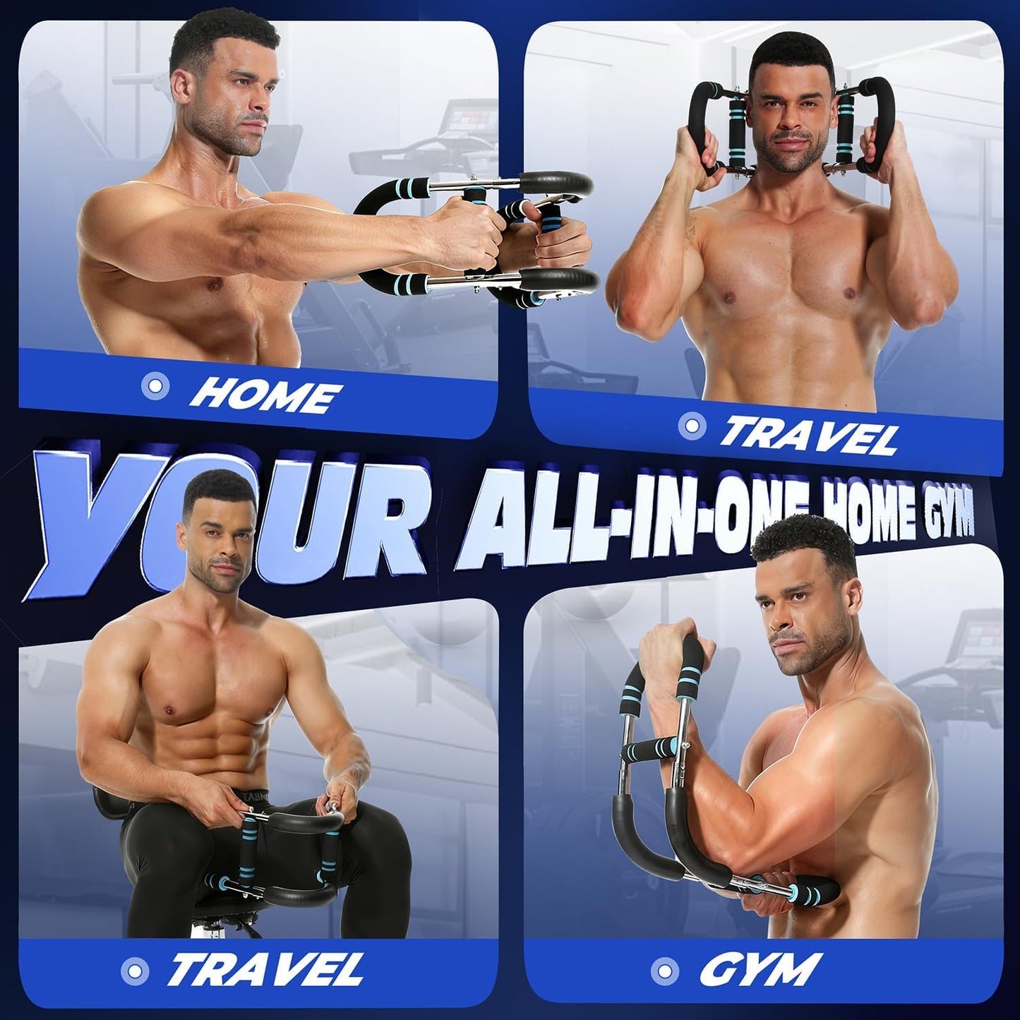 Twister Arm Trainer, Adjustable Chest Workout Equipment for Men & Women, Home Gym Strength Trainer, Muscle Builder & Strength Training for Arms, Chest